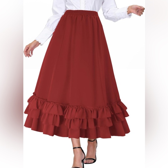 Belle Poque Women's Vintage Gothic Victorian Skirt Renaissance Style size Large - Picture 4 of 15